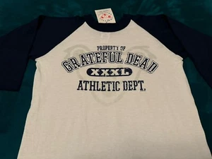 Grateful Dead Athletic Department Tee 90s Grey Shirt Jersey Rock Youth Large Tee - Picture 1 of 7