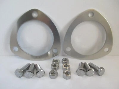 3" Aluminum Header Gaskets & Hardware Collector Exhaust Reusable SBC 350 BBC 454 - Image 1 of 4