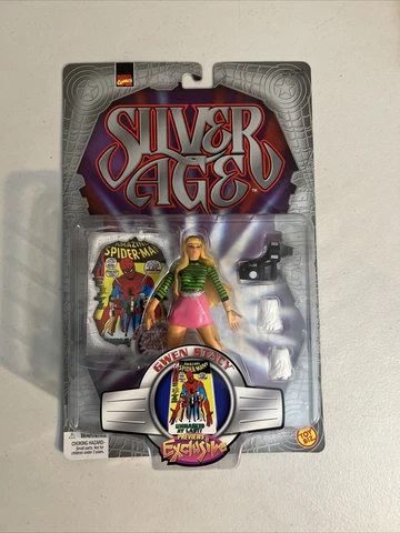 🍕🍕Marvel Silver Age Gwen Stacy Action Figure Exclusive Toy Biz 1999🍕🍕 Cover