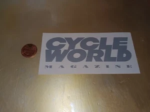 CYCLE WORLD SILVER STICKER DECAL ORIGINAL STOCK - Picture 1 of 1