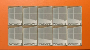 10 PCS Sticker for Window 11 Silver Color Badge Logo Decal Win 11 16mm x 23mm - Picture 1 of 1