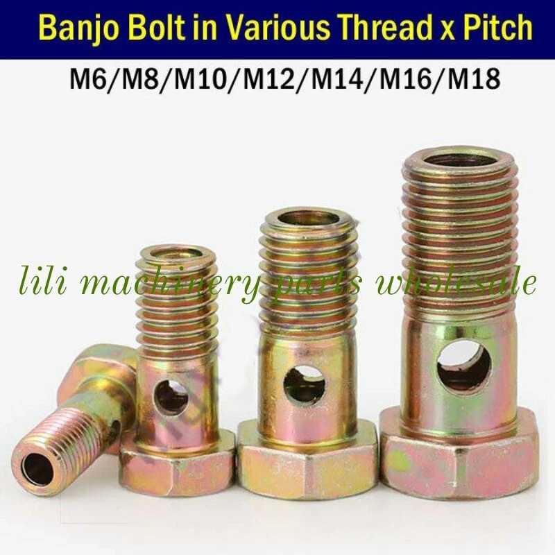 Banjo Bolt Metric Thread BSPP BSP G Brake Fitting Fuel M6/M8/M10/M12/M14/M16/M18 - Image 1 of 1