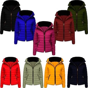 Ladies Womens Padded Zip Up Puffer Parka Bubble Jacket Warm Winter Quilted TOP - Picture 1 of 11