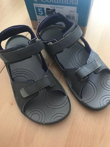 Columbia 5 Youth Techsun Gray Purple Sandals Summer Water Shoes Omnigrip Sole - Picture 1 of 6