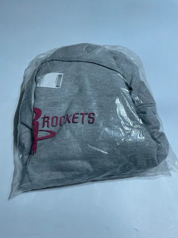 Houston Rockets Mens Hoodie Sweatshirt Gray Sz XL Fanatics Cover
