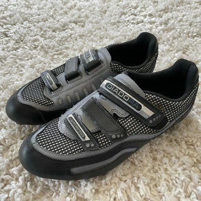 Diadora 骑行鞋男式 7 码纤维复合银色和黑色 — 第 1/4 张图片