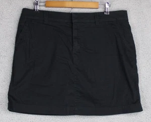 Sonoma Skort Women's Size M Black Knee Length Pockets Zip Button Cotton Blend - Picture 1 of 4