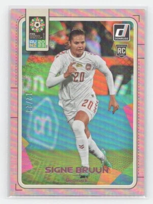 Signe Bruun 2023 Donruss FIFA Womens World Cup Pink #'d 12/23 Denmark Rookie RC - Image 1 of 2