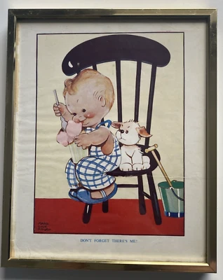 Ilustración de marco dorado de colección 'Don't Forget There's Me' de Mabel Lucie Attwell Foto 1 de 4
