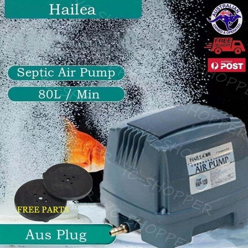 Hailea Hiblow 80L/M Domestic Septic Air Aerator Pump + Diaphragms - Image 1 of 4