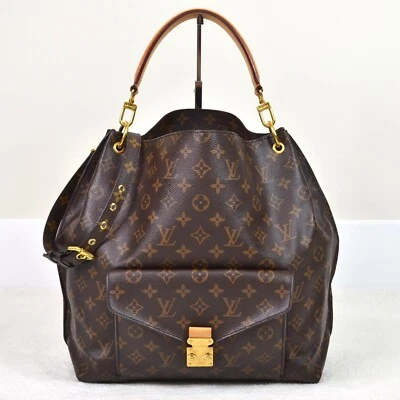 Louis Vuitton Metis Hobo Monograma Lona Cuero Bolso de Hombro Bolso de Mano Cartera Foto 1 de 4