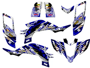 2003-2013 (Steel Frame Carb Model) YFZ 450 MAYHEM Blue Senge Graphics Kit - Picture 1 of 7