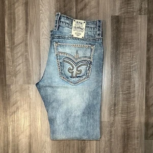 Rock Revival Penn Relaxed Straight Distressed Jeans - 36 - Bild 1 von 9