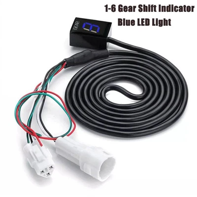 Motorcycle Blue LED Gear Indicator For YAMAHA YZF R1 R6 FZ8 Mt03 MT-01 HOT - Image 1 of 4