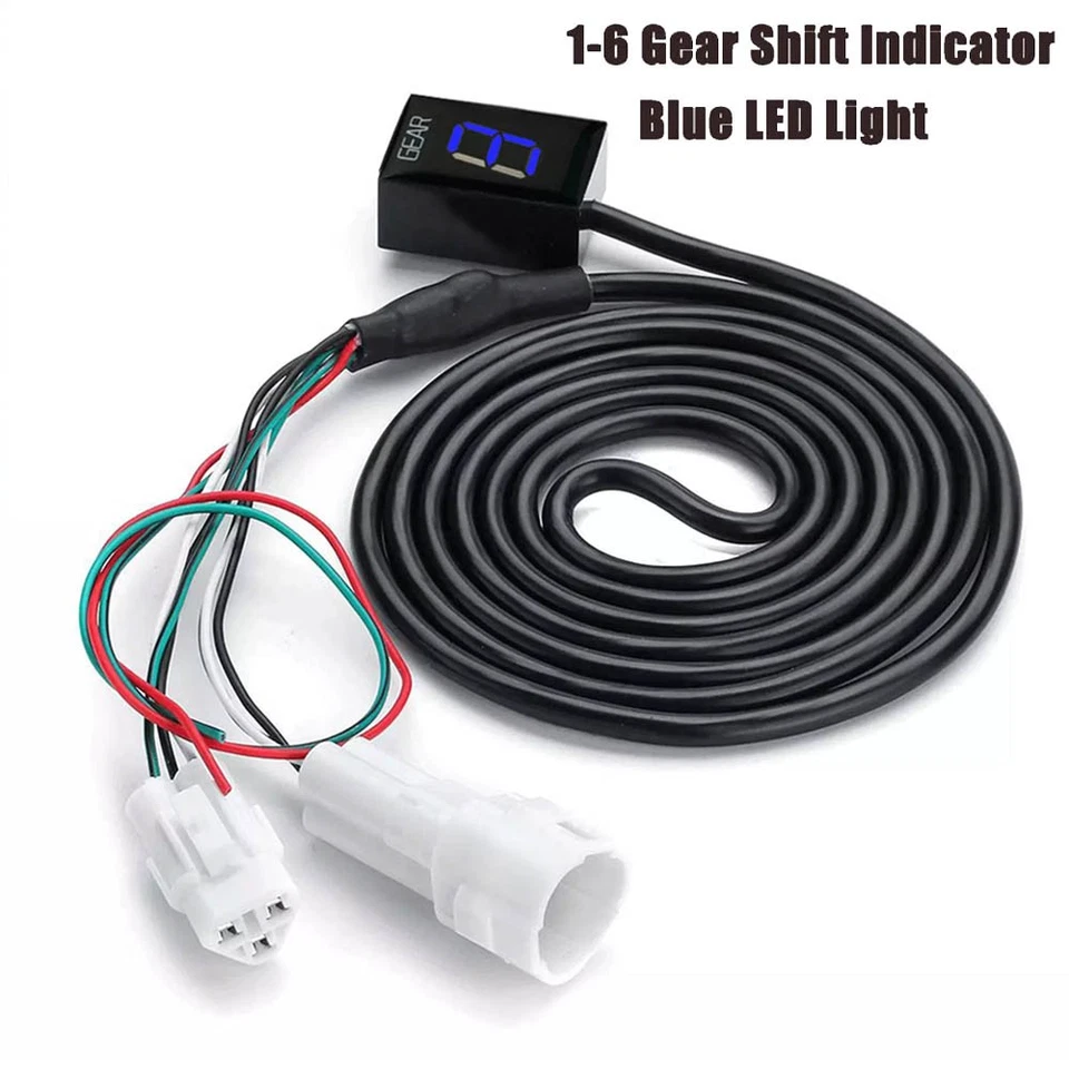 Motorcycle Blue LED Gear Indicator For YAMAHA YZF R1 R6 FZ8 Mt03 MT-01 HOT - Image 1 of 4