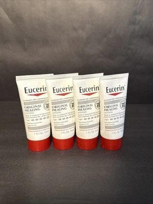 4 Pack Eucerin Original Healing Lotion Hydrating Fragrance Free Travel 1 fl oz - Image 1 of 2