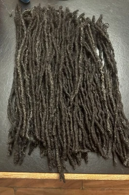 Rastas de cabello humano 100 % cultivadas naturalmente, 90 piezas 18 pulgadas, 1B negras con gris Foto 1 de 2
