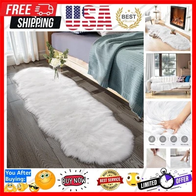 Tapete de pele de carneiro falso ultra macio tapete macio para quarto tapete difuso para viver... - Imagem 1 de 4
