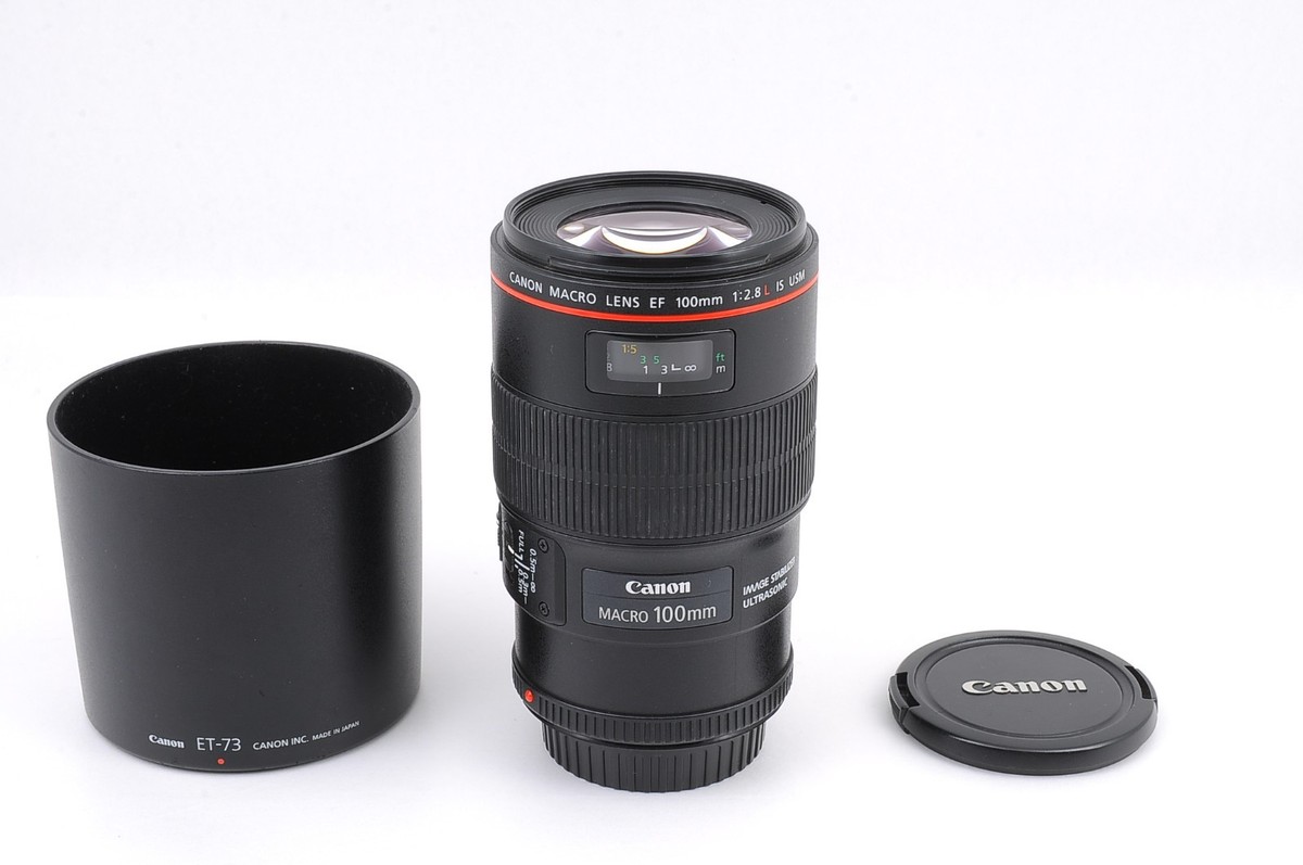 Canon EF 100mm f/2.8L MACRO IS USM Lens + Hood [Mint] from