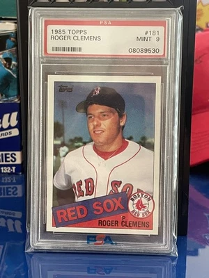 Tarjeta de novato Topps Roger Clemens #181 1985 PSA 9 como nueva Foto 1 de 2