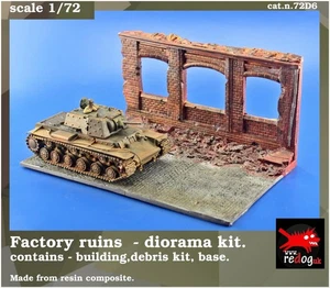 Redog 1/72 Ruined Factory Military Scale Model Display Base / R6 - Picture 1 of 3