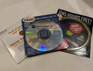 AOL, Netscape 6 & Earthlink Internet Svc Install CD Discs Vtg Software PC Window - Picture 1 of 12