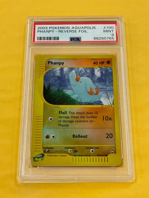 2003 Pokemon Aquapolis Phanpy Reverse Holo Foil #100/147 PSA 9 MINT - Image 1 of 2