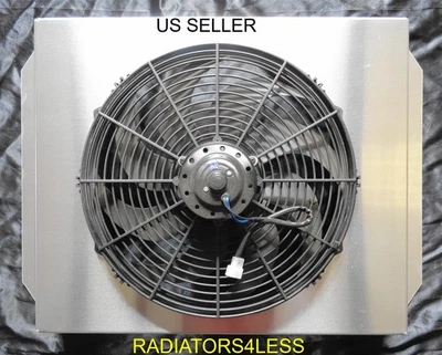 NUEVA CUBIERTA DE VENTILADOR DE RADIADOR DE ALUMINIO 60 61 62 CAMIONETA CHEVY GM CON VENTILADOR DE 16" Foto 1 de 3