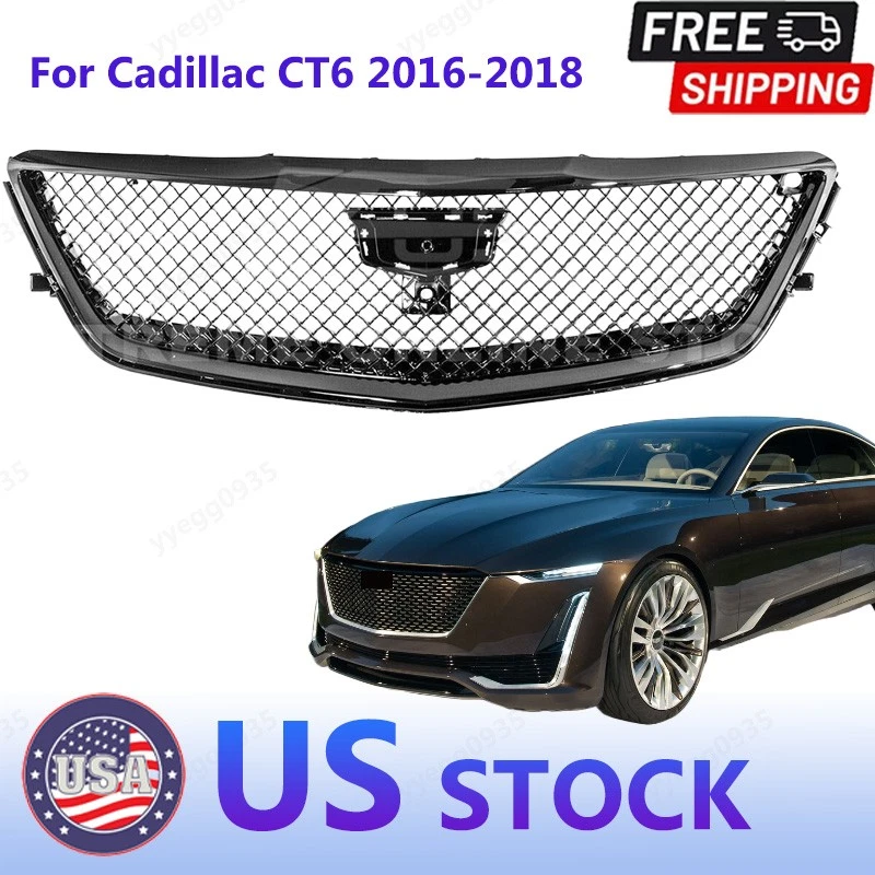 For Cadillac CT6  2016 2017 2018 Front Bumper Upper Grille Blackwing Style Black Foto 1 de 4