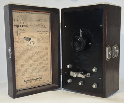 Excelente 1922 RCA Crystal Radio Radiola 1 ER 753-A Detector Perikon Original  - Imagem 1 de 4