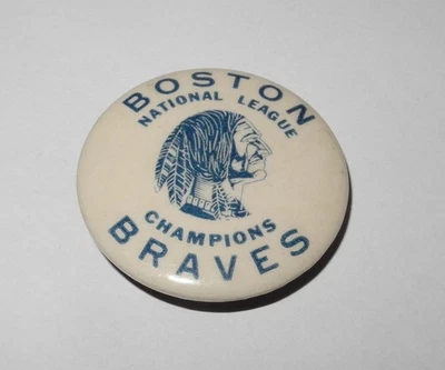1948 Baseball Boston Braves National League Champions World Series Souvenir Pin - Image 1 of 2