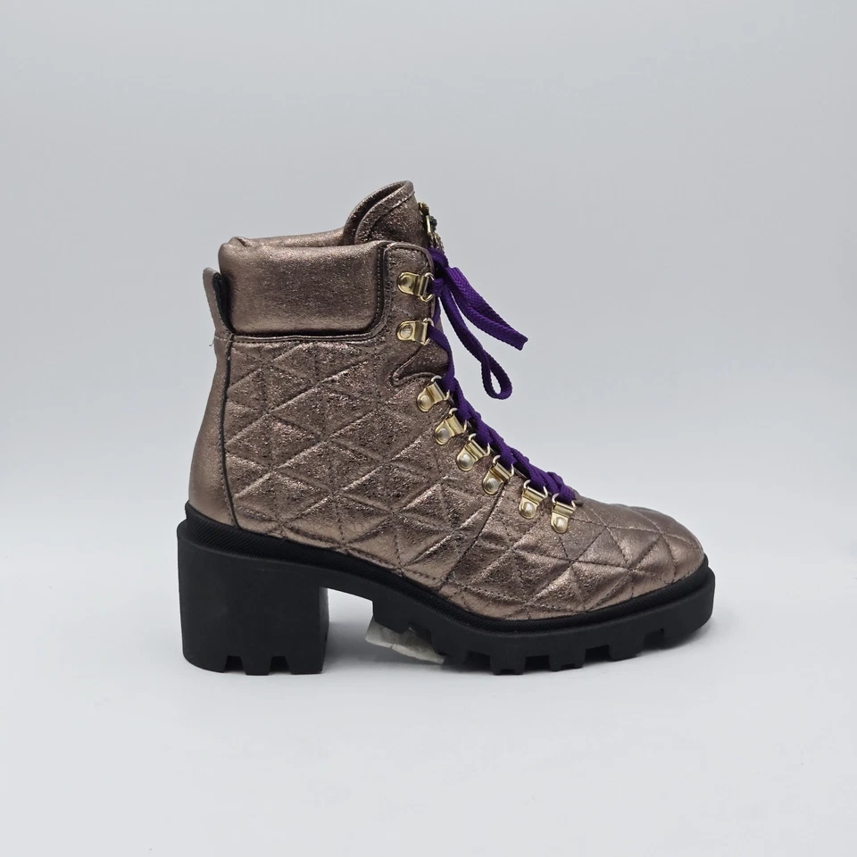 Zapatos De Mujer Stokton Talla 37 Botines Oro Tejido 29CN - Imagen 1 de 4