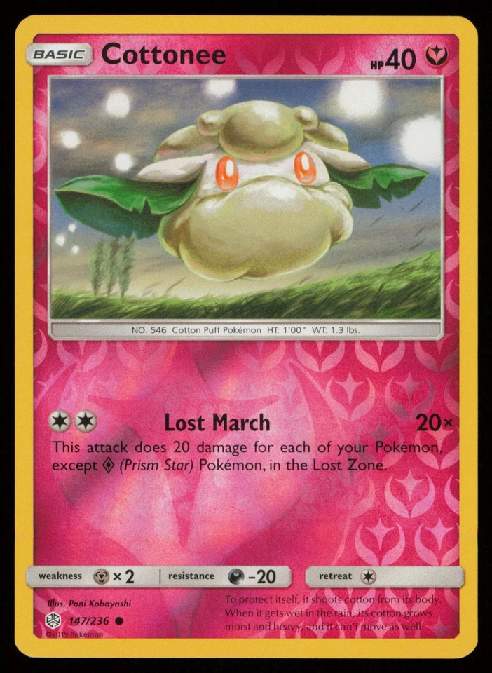 Cottonee 147/236 SM - Cosmic Eclipse Reverse Holo Common - LP2 - Image 1 of 2