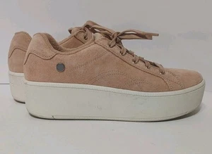 Martha Stewart  Sz 10 Skechers LA Suede Lace-Up Sneakers Plateau Rose - Picture 1 of 10
