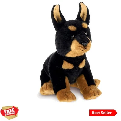 Peluche Bearington Thor El Doberman, perro de peluche de 13 pulgadas, para... Foto 1 de 4