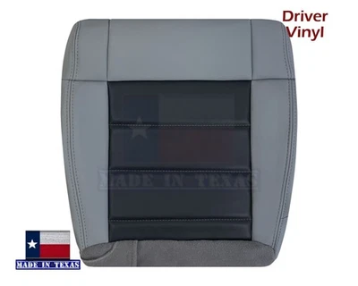 Cubierta de asiento de cuero sintético gris para Jeep Wrangler 2008 2009 2010 parte inferior del conductor Foto 1 de 4