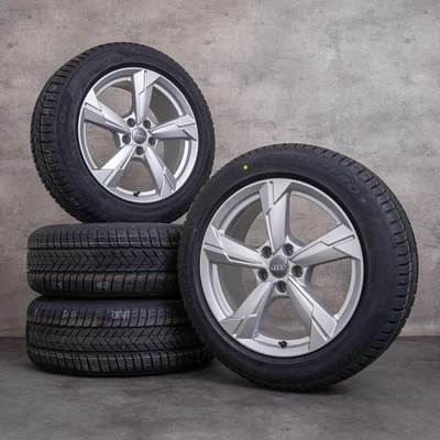 Audi A6 Winterräder 18 Zoll 4K C8 Felgen 4K0601025CE silber glanz - Bild 1 von 4