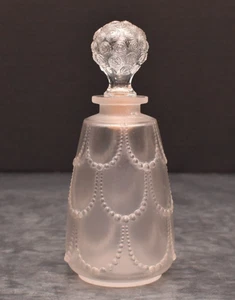 Bottiglia profumo RENE R. LALIQUE anni 20 Art Decò Les Perles cristallo antico 6,5" - Foto 1 di 11