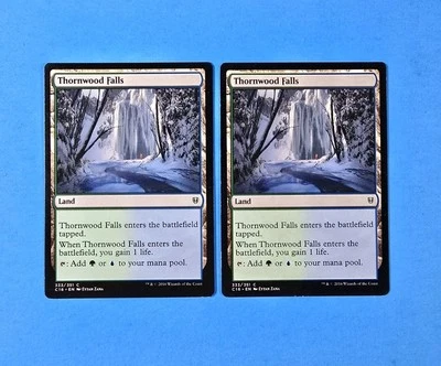 2x Thornwood Falls Commander 2016 Mtg Magic Gathering Card Dual Land Mana 333 - Image 1 of 2
