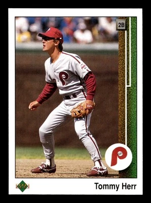 1989 Upper Deck  #720 Tommy Herr  Philadelphia Phillies  Baseball Card - Image 1 of 2