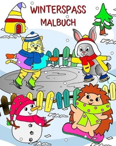 Winterspa Malbuch: Niedliche Tiere bereit zum Spass in einer wundersch?nen Winte - Picture 1 of 1