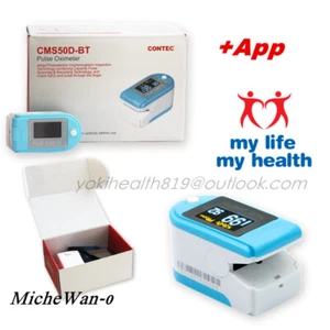 Finger Pulse Oximeter Spo2 Blood Oxygen Saturation Monitor, Bluetooth by App - Picture 1 of 9