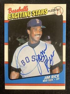 Jim Rice Signed 1987 Fleer #37 Baseball Card Boston Red Sox HOF Autograph TPG