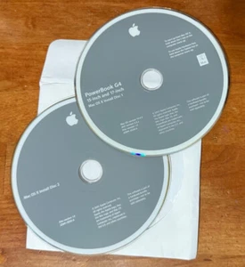 Mac OS 10.4.2 Tiger Powerbook G4 15 - 17 Install and Restore DVD 2 Disc Set - Picture 1 of 2