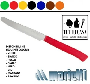 SET 12 COLTELLI TAVOLA CUCINA ACCIAIO INOX LAMA DENTATA MANICO COLORATO MARIETTI - Foto 1 di 2