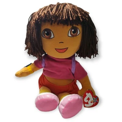 TY Beanie Buddy Дора исследователь 16» плюшевая пряжа волос, новый и новый с ярлыками! - Изображение 1 из 4