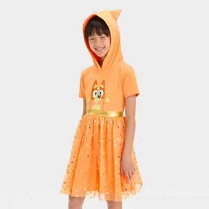 Disney Bingo Halloween Costume Dress Hoodie Tutu Outfit Dog Bluey Sz 4-16 Girls - Picture 1 of 5