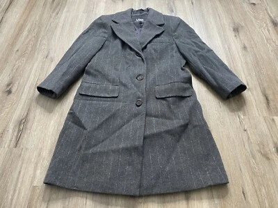 Abrigo Vintage Para Mujer Diseño Utex 100% Lana y Cachemira Gris Hecho en Rusia Talla 8 Foto 1 de 4