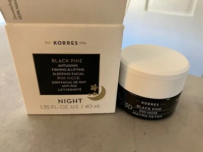 KORRES Black Pine Antiaging Firming & Lifting Sleeping Facial 1.35oz - dmg box - Image 1 of 4