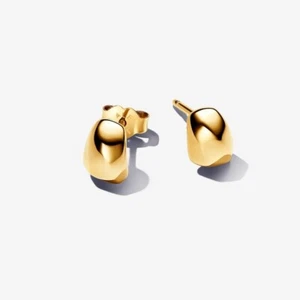 New 100% Genuine Pandora Shine Gold Organically Shaped Stud Earrings 263298C00 - Picture 1 of 5